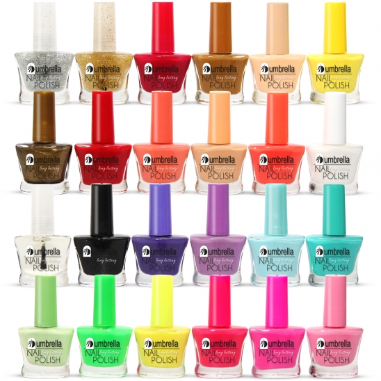 24 Nail Polish Set Umbrella Long Lasting EU Made