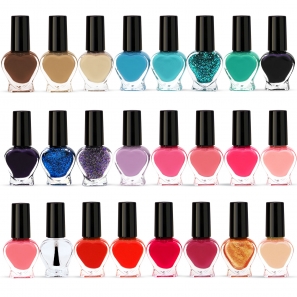 Love Heart Nail Polish Set Trendy Colours