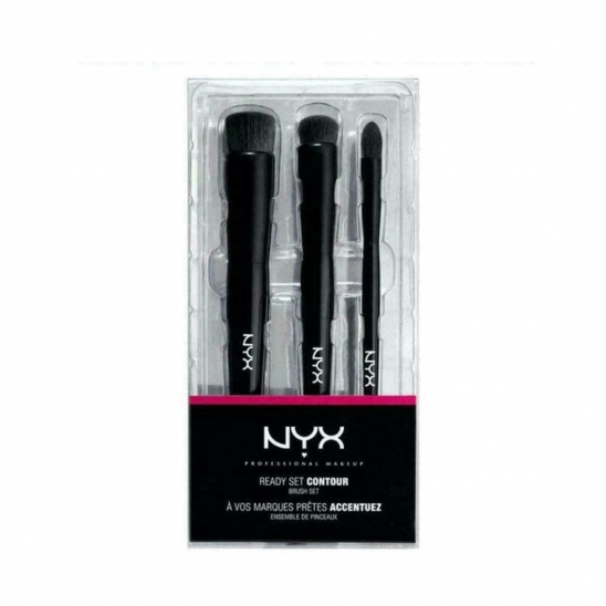 NYX Ready Set Contour Makeup Brush Set 3 Piece