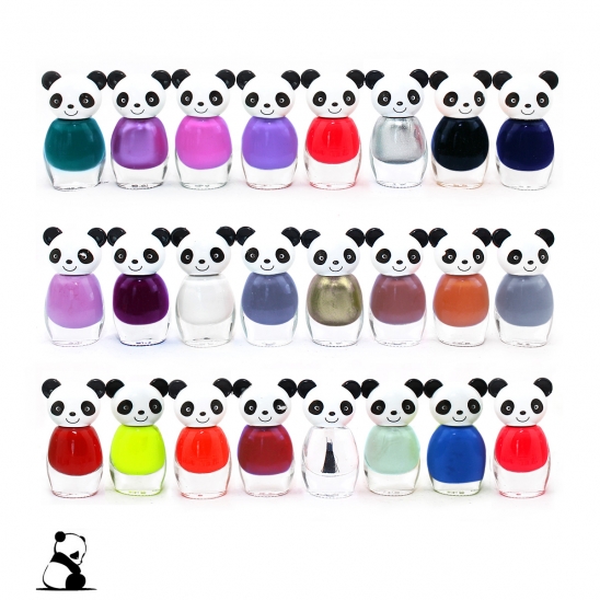 24 Cute Nail Polish Set Panda Shaped