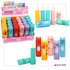 24 Lip Balm Animals 6 Flavours