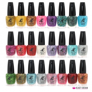 24 Big Glitter Nail Polish 24 Different Colours Set