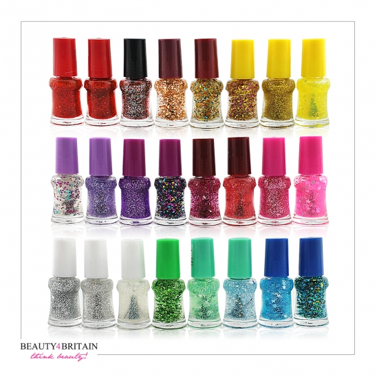 24 Glitter Nail Polish Set