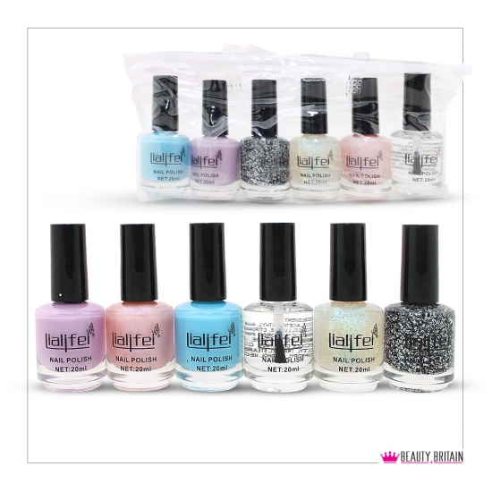 6 Nail Polish Set 20 ml Lialifei Set B - Click Image to Close