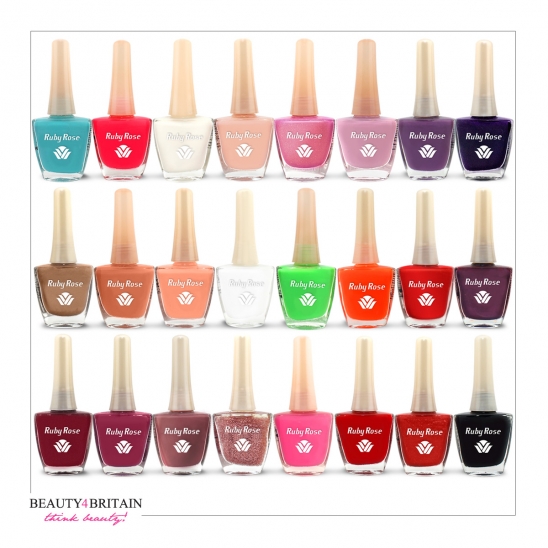 24 Nail Polish Set Ruby Rose 24 Different Colours