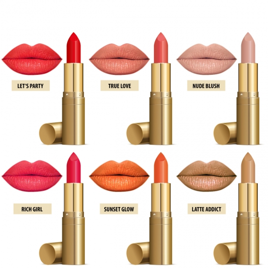 Couture Lipstick Individually Packed 6 Shades - Click Image to Close