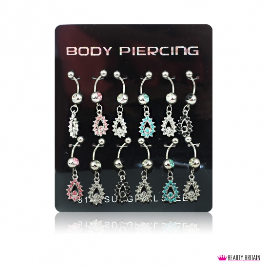 12 Body Jewellery Piercing Drop Shaped