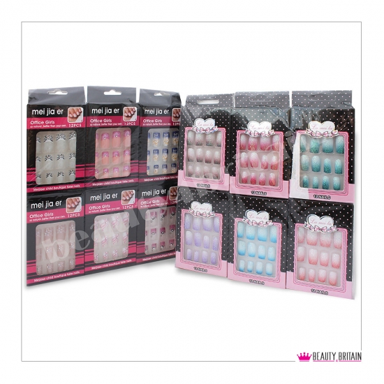 96 Boxes x 12 False Nails - Click Image to Close