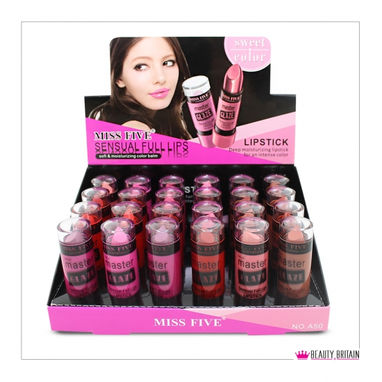 24 Lipstick Set Miss Five Glaze - Click Image to Close