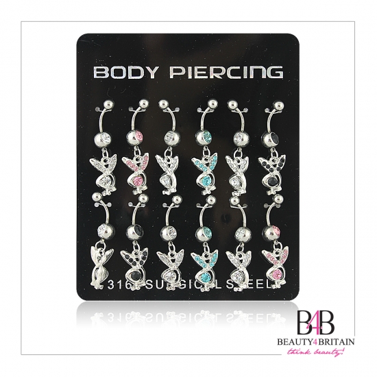 60 Body Piercing Belly Bar/Navel - Click Image to Close