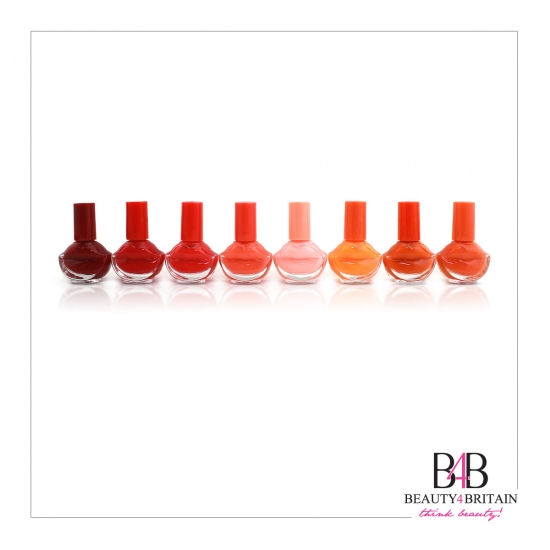 24 Nail Polish Lip Shaped Bottles 24 Different Colours Set - Click Image to Close